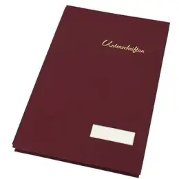Unterschriftenmappe Soennecken 127025130 1492 20 Fächer rot Leinen 240x350x30mm