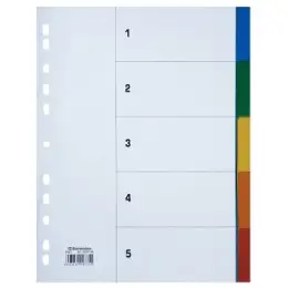 Register Soennecken 121057099 1527 A4 5-teilig PP blanko farbige Taben