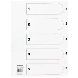 Zahlen-Register Soennecken 121050501 1604 A4 1-5 Mylar weiß