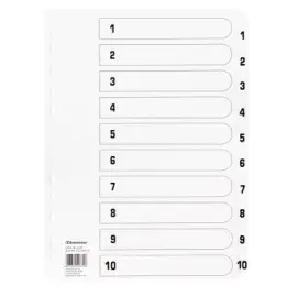 Zahlen-Register Soennecken 121050201 1605 A4 1-10 Mylarkarton weiß