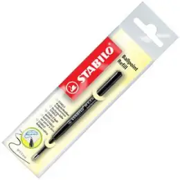 Kugelschreibermine Stabilo 2/046-02 Ballpoint Refill 0,5mm, Großraummine, dokumentenecht, schwarz, Pack 10 Stk