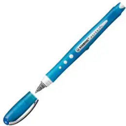 Tintenroller Stabilo 2019/41 worker+ colorful 0,5mm, Neusilber-Spitze, mit Kappe, blau