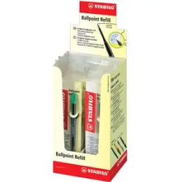 Kugelschreibermine Stabilo 2/036-02 Ballpoint Refill 0,5mm, Großraummine, dokumentenecht, grün, Pack 10 Stk