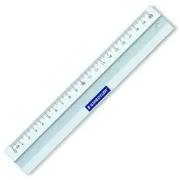 Lineal Staedtler 56320 563 20 Mars Metall 20cm aus Aluminium Millimeter-Skalierung, Tuschekante, Pack 10 Stk