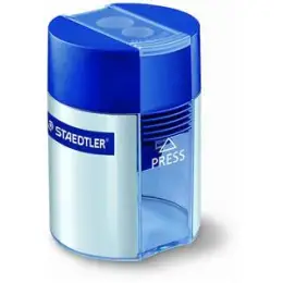 Doppelspitzdose Staedtler 512001 512 001 rund silber/transparent/blau