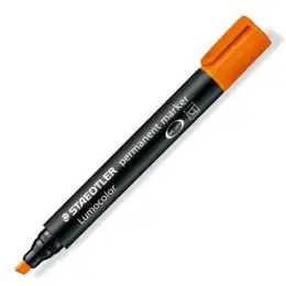 Permanentmarker Staedtler 350-4 Lumocolor 2-5mm, Keilspitze, orange, Pack 10 Stk