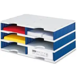 Basis-Einheit Styro 268-0203.38 styrodoc duo 6Fächer grau/blau Standard