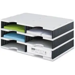 Basis-Einheit Styro 268-0203.98 styrodoc duo 6 Fächer grau/schwarz Standard