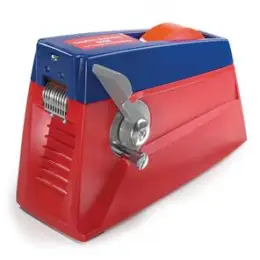 Tischabroller Tesa 06038-00000-00 halbautomatisch, bis Breite 30mm, mit Längeneinstellung, rot/blau