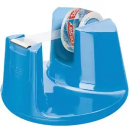 Klebefilm-Tischabroller Tesa 53825-00000-01 Easy Cut Compact blau bis 19mmx33m, inkl. 1 Rolle, Pack 8 Stk
