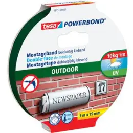 Montageband Tesa 55751-00001-02 Powerbond Outdoor 19mmx5m beidseitig klebend, Pack 10 Stk