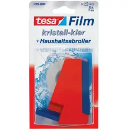 Klebefilm-Handabroller Tesa 57320-00000-01 tesafilm rot/blau inkl Film 15mmx33m kristallklar, Pack 6 Stk