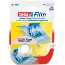 Klebefilm Tesa 57912-00000-01 tesafilm 12mmx7,5m doppelseitig transparent im Einwegspender