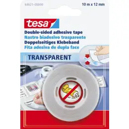 Doppelseitiges Klebeband Tesa 64621-00000-04 12mmx10m transparent doppelseitig, Pack 12 Stk
