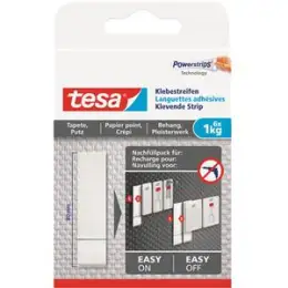Klebestreifen Tesa 77771-00000-00 Powerstrips bis 1kg weiß, Pack 6 Stk