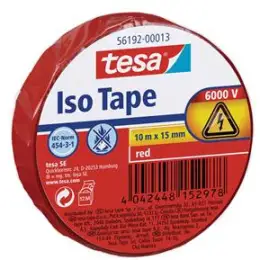 Isolierband Tesa 56192-00013-02 rot 15mm/10m, Pack 10 Stk