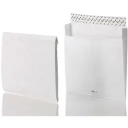 Ordner-Faltentasche Bong 00067158 Tyvek ohne Fenster haftklebend weiß 31,8x32,6cm 68g