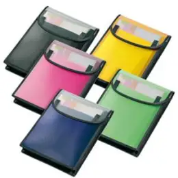 Sammelbox Veloflex 1442400 Velobag A4 hoch mit Klettverschluss farbig sortiert, gelb, rot, grün, blau, pink, schwarz, Pack 12 Stk