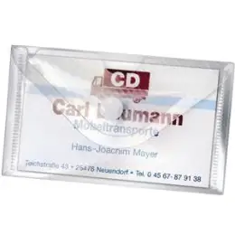 Visitenkartenetui Veloflex 2229010 Crystal PP 100x60mm, Pack 10 Stk