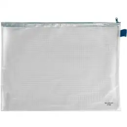 Reißverschlusstasche Veloflex 2703000 A3 445x320mm PVC 350my transparent / Verschluss blau