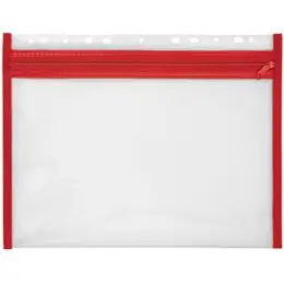 Sammelmappe Veloflex 4354020 Velobag XS Reißverschlusstasche, A4 rot mit Eurolochung