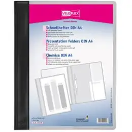 Schnellhefter Veloflex 4741080 Veloform schwarz A4 PVC, Pack 10 Stk