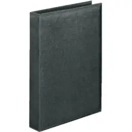 Ringbuch Veloflex 5140780 Exquisit A4, 4 Ringe Ø 15 mm, Pappe/Weichfolie, D-Ring-Mechanik, Ziersteppnaht, schwarz