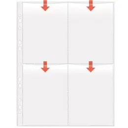 Fotohüllen Veloflex 5347300 A4 10X15hoch,5er Pack mit seitlichem Heftrand, glasklar, Pack 10 Stk