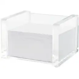Zettelbox Wedo 607016 60 7016 cristallic glasklar/Acryl mit ca. 500 Einlegeblättern 9x9cm
