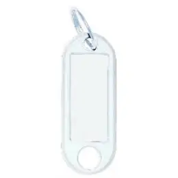 Schlüsselanhänger Wedo 262801800 262 801800 weiß mit Schild mit Ring 18mm, Pack 100 Stk