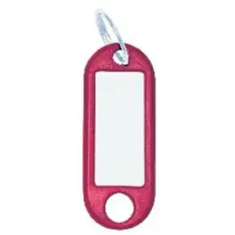 Schlüsselanhänger Wedo 262801802 262 801802 rot mit Schild mit Ring 18mm, Pack 100 Stk