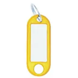 Schlüsselanhänger Wedo 262801805 262 801805 gelb mit Schild mit Ring 18mm, Pack 100 Stk