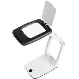 Tischlupe Wedo 27175101 271 75101 Pocket schwarz/weiß mit LED inkl. 3x15V AAA Micro-Batterien