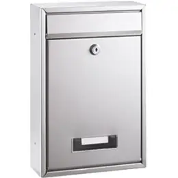 Briefkasten Alco 8602 mit Fenster silber mit 2 Schlüsseln 32x21,5x8,5cm lackiert