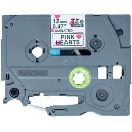 Schriftband-Kassette Brother TZe-MPPH31 schwarz auf rosa Herzen 12mm/4m laminiert