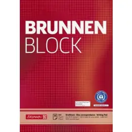 Briefblock Brunnen 10-5261801 105261801 A4 kariert 50Blatt UWS 70g Recyclingpapier