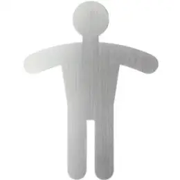 Piktogramm-Hinweisschild Durable 4951-23 495123 Piktogramm "WC Herren" silber Symbol 120x91mm, Pack 5 Stk