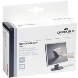 Reinigungstuch Durable 5721-02 572102 Screenclean Duo einzeln verpackt, Pack 10 Stk