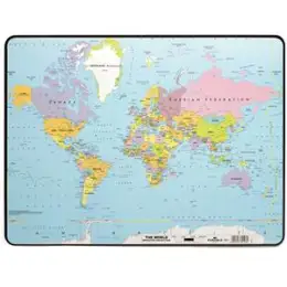 Schreibunterlage Durable 7211-19 721119 530x400mm Weltkarte, Pack 5 Stk