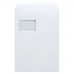 Versandtasche Soennecken 327212501 2081 C4 mit Fenster haftklebend weiß 100g, Pack 250 Stk