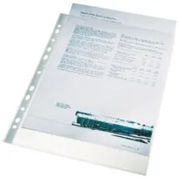 Prospekthüllen Esselte 13089 Economy A4 PP 40my glasklar, Pack 100 Stk
