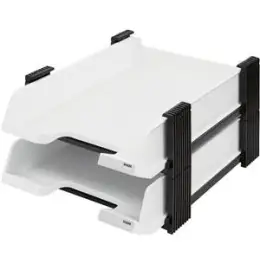 Briefablage-Set HAN 10320-12 Duett weiß 2 Ablagen A4/C4, Stapelgestell