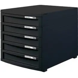 Schubladenbox HAN 1505-13 Contur schwarz 5-geschlossene Schubladen