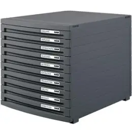 Schubladenbox HAN 1510-191 Contur dunkelgrau 10-geschlossene Schubladen