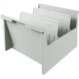 Einhängetrog HAN 854-0-11 A4-quer für 1000 Karten lichtgrau mit 2 Stützplatten