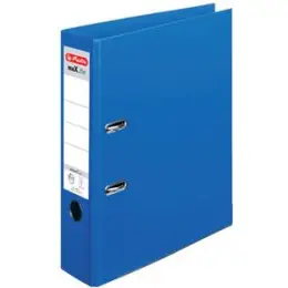 Ordner Herlitz 300002678 10834331 maX.file protect+ A4, 80mm, Pappe/PP-Folie, Wechselfenster, blau