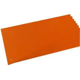 Trennstreifen Herlitz 300002740 10838498 Trapez 12x23cm orange Kraftkarton gelocht, Pack 100 Stk