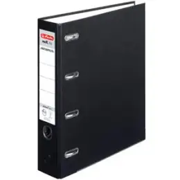 Doppelordner Herlitz 10842250 maX.file protect A4 (2 x A5-quer), 70mm, Pappe/PP-Folie, Wechselfenster, schwarz
