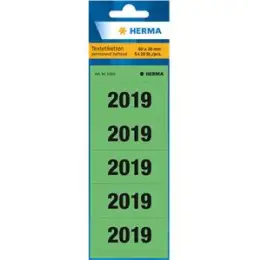 Inhaltsschild Herma 1699 2019 grün selbstklebend, Pack 100 Stk/20 Blatt