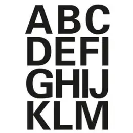 Selbstklebende Buchstaben Herma 4167 25mm schwarz wetterfest A-Z Folie, Pack 10 x 2 Blatt